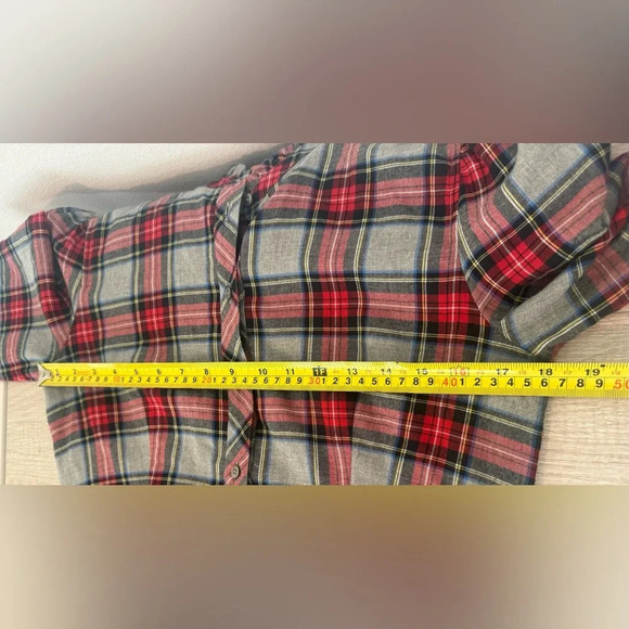 UNTUCKit for Her Harrison Red Plaid Button Up Shirt Dress Holiday Size 4 - Picture 9 of 12